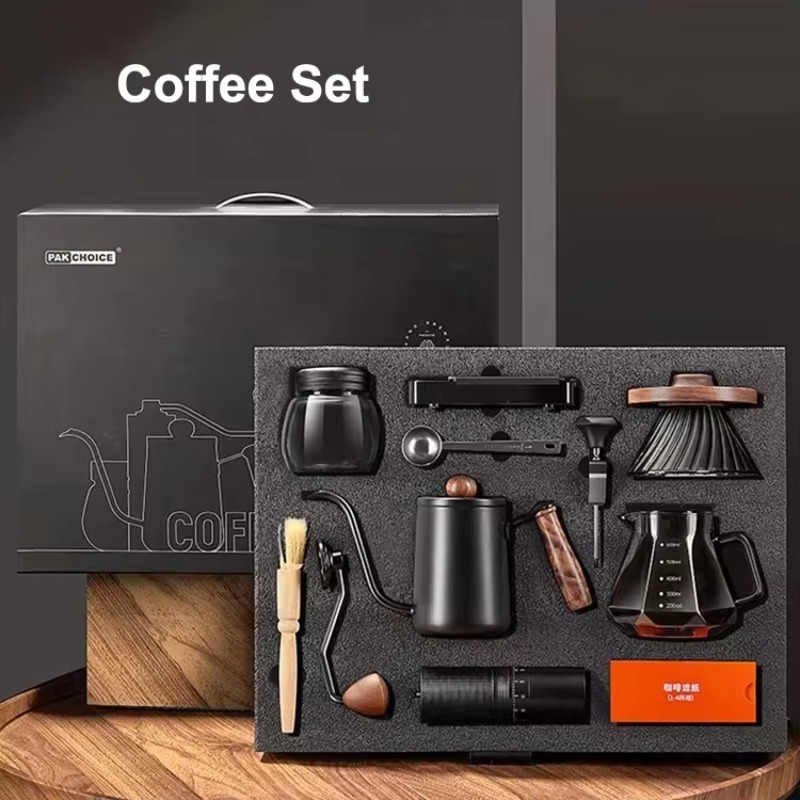 Pour Over Kettle - 10pcs Travel Coffee Set Manual Coffee