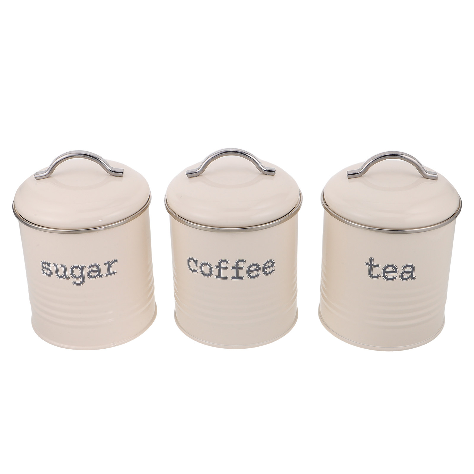 Coffee Tea Sugar Canisters - 3Pcs Sealed Coffee Bean Container Set
