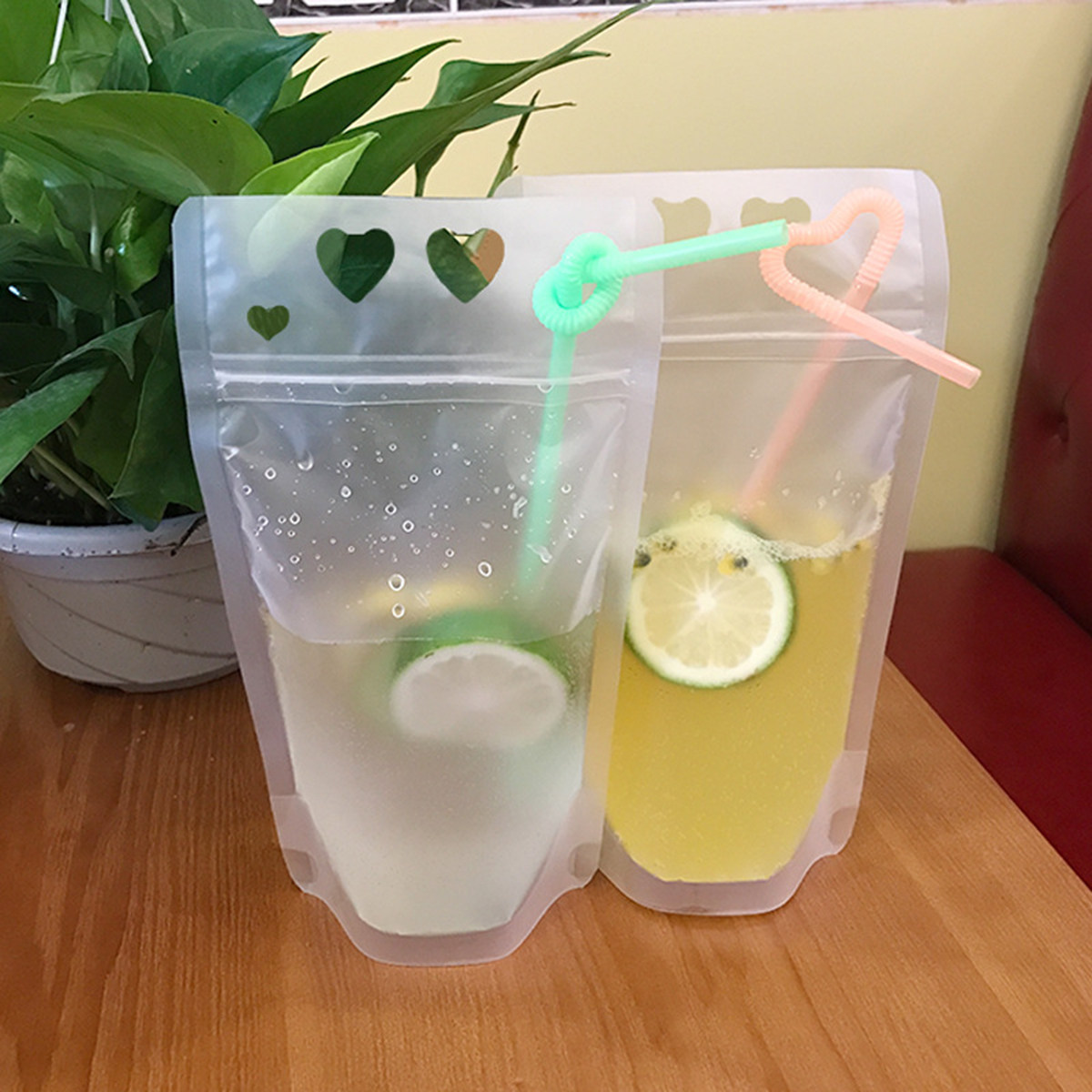 20Pcs Plastic Drinking Bags Cl - огляд і ціна Tea Coffee Set Up