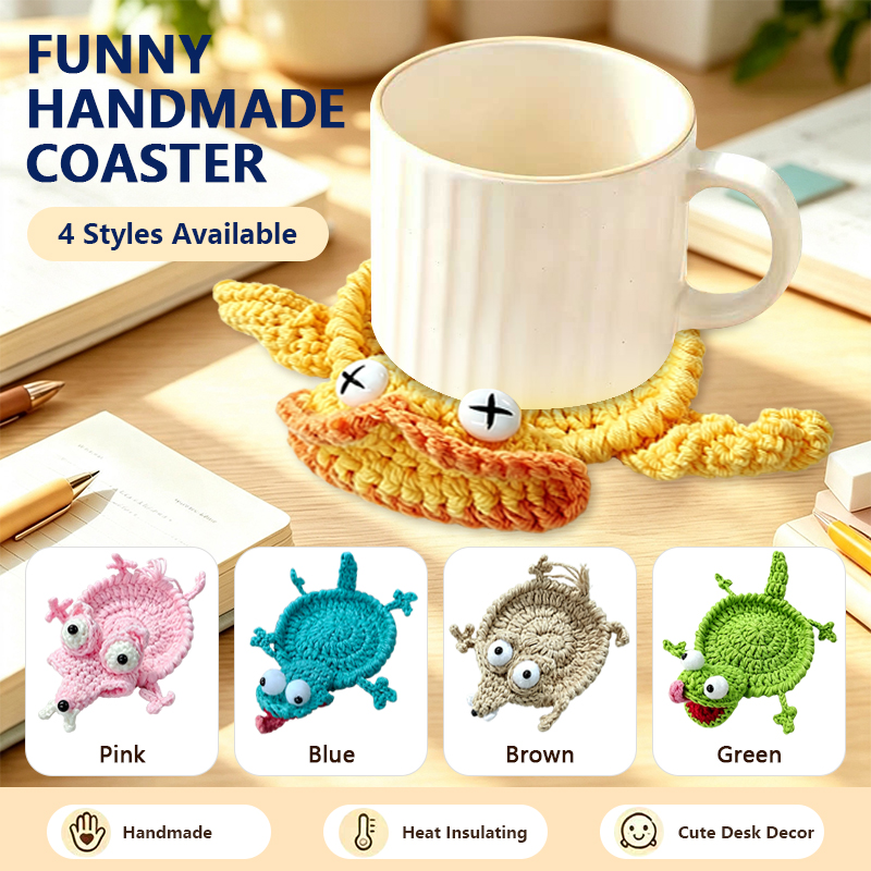 Cute Crochet Animal Coaster Ha - огляд і ціна Coffee Tea Station