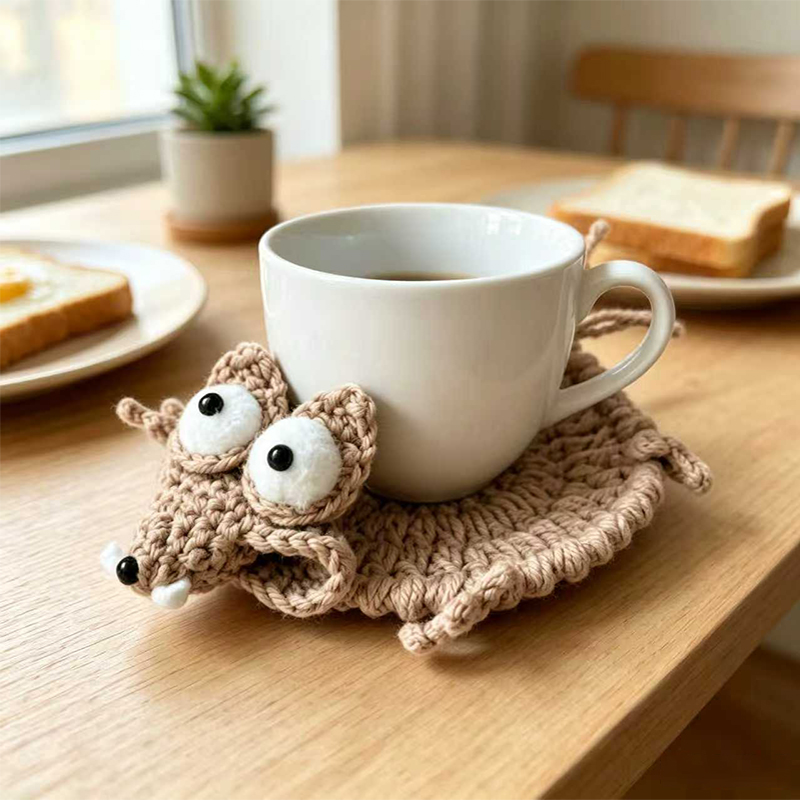 Cute Crochet Animal Coaster Ha - огляд і ціна Coffee Tea Station