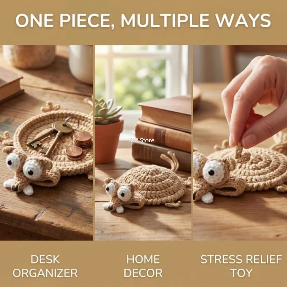 Animal Crochet Cup Coaster Han - огляд і ціна Coffee Tea Station