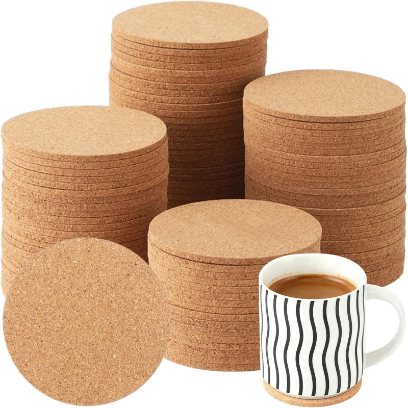 Natural Wooden Round Cork Coas - огляд і ціна Coffee Tea Station