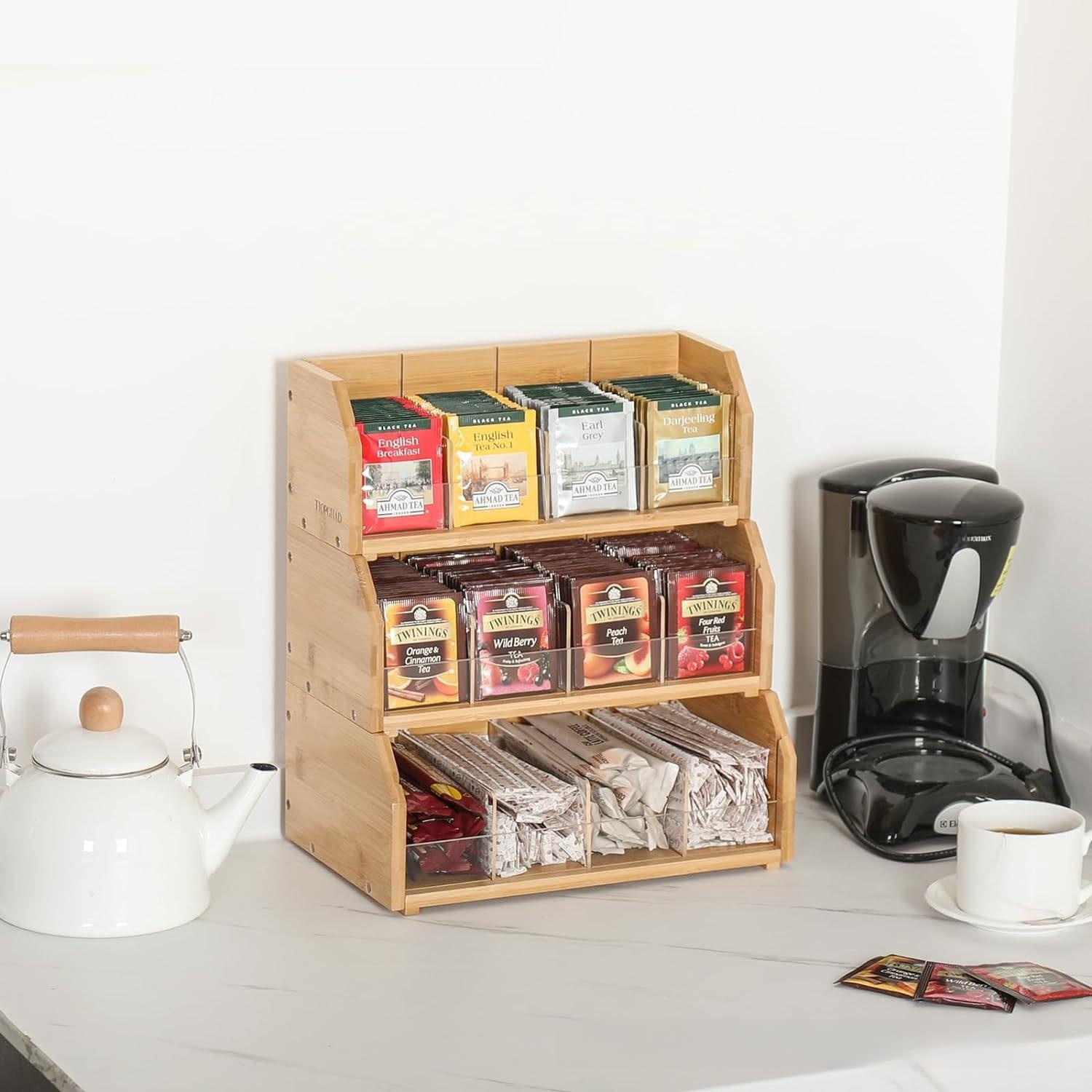 Bamboo Tea Bag Storage Box Thr - огляд і ціна Coffee Tea Station