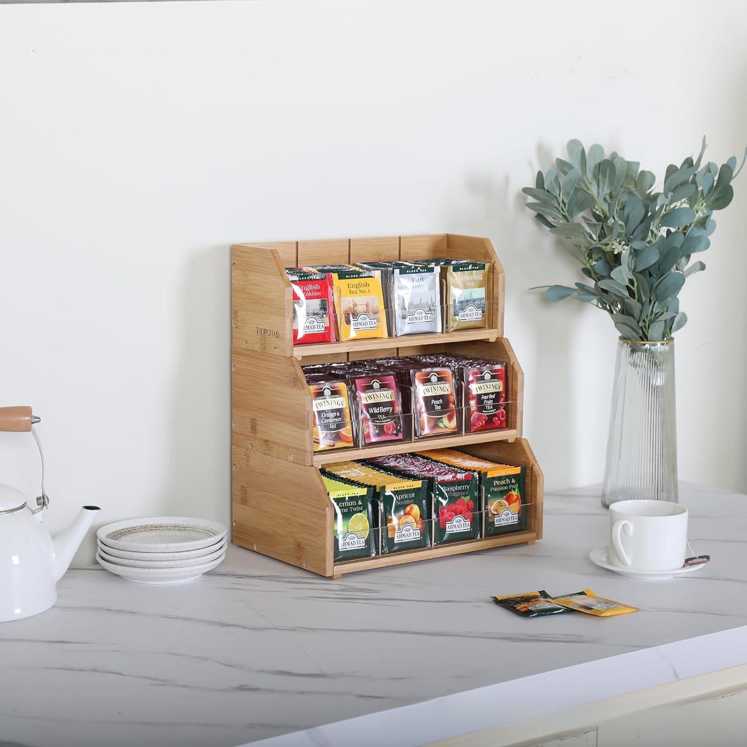 Bamboo Tea Bag Storage Box Thr - огляд і ціна Coffee Tea Station