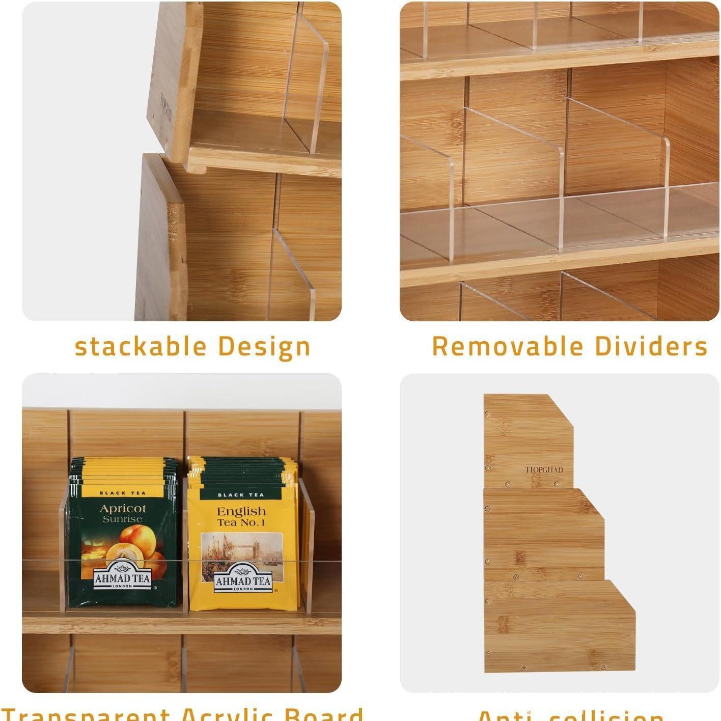 Bamboo Tea Bag Storage Box Thr - огляд і ціна Coffee Tea Station