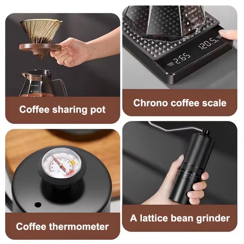 10pcs Travel Coffee Set Manual - огляд і ціна Pour Over Kettle