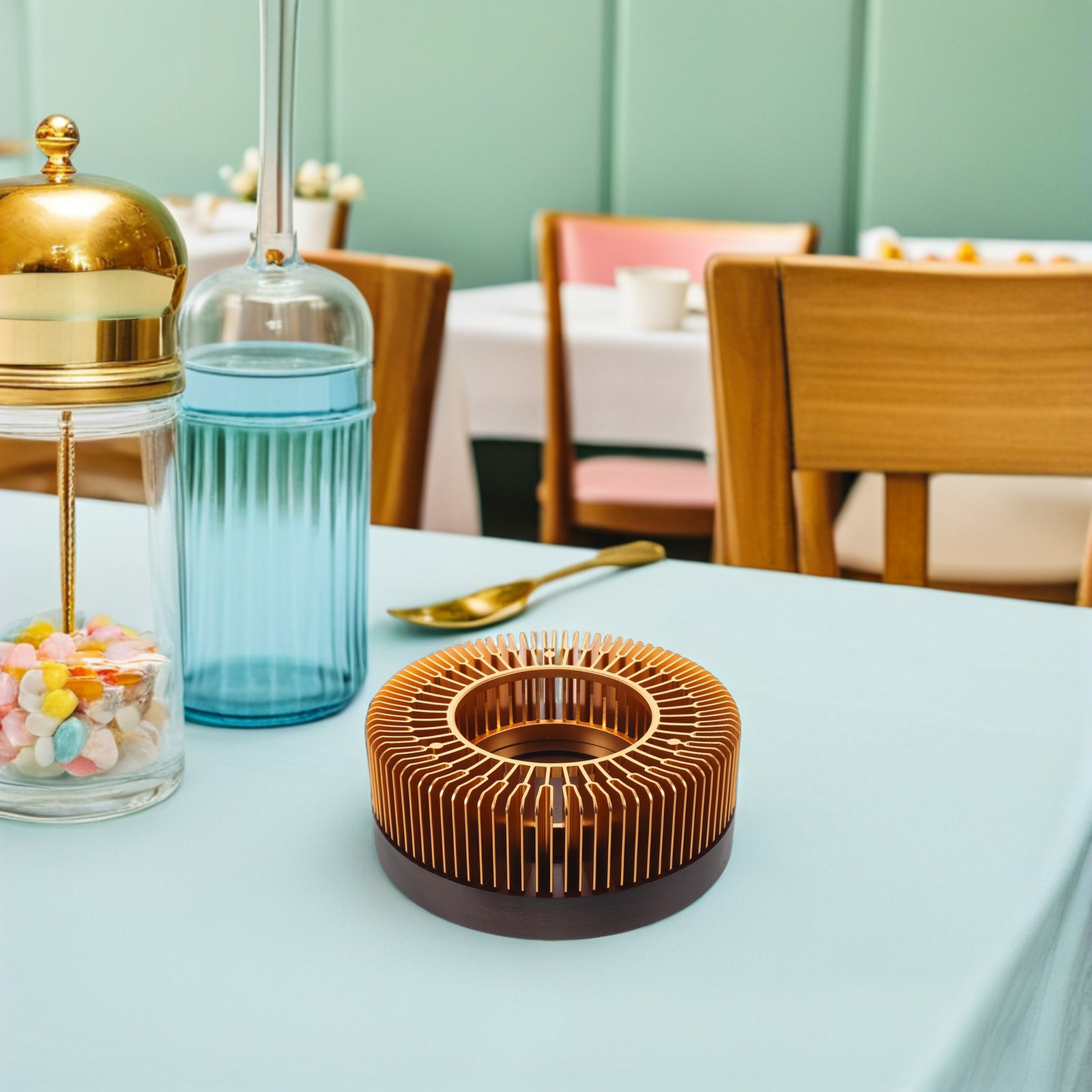 Gold Tea Pot Warmer Heater Alu - огляд і ціна Coffee Tea Station