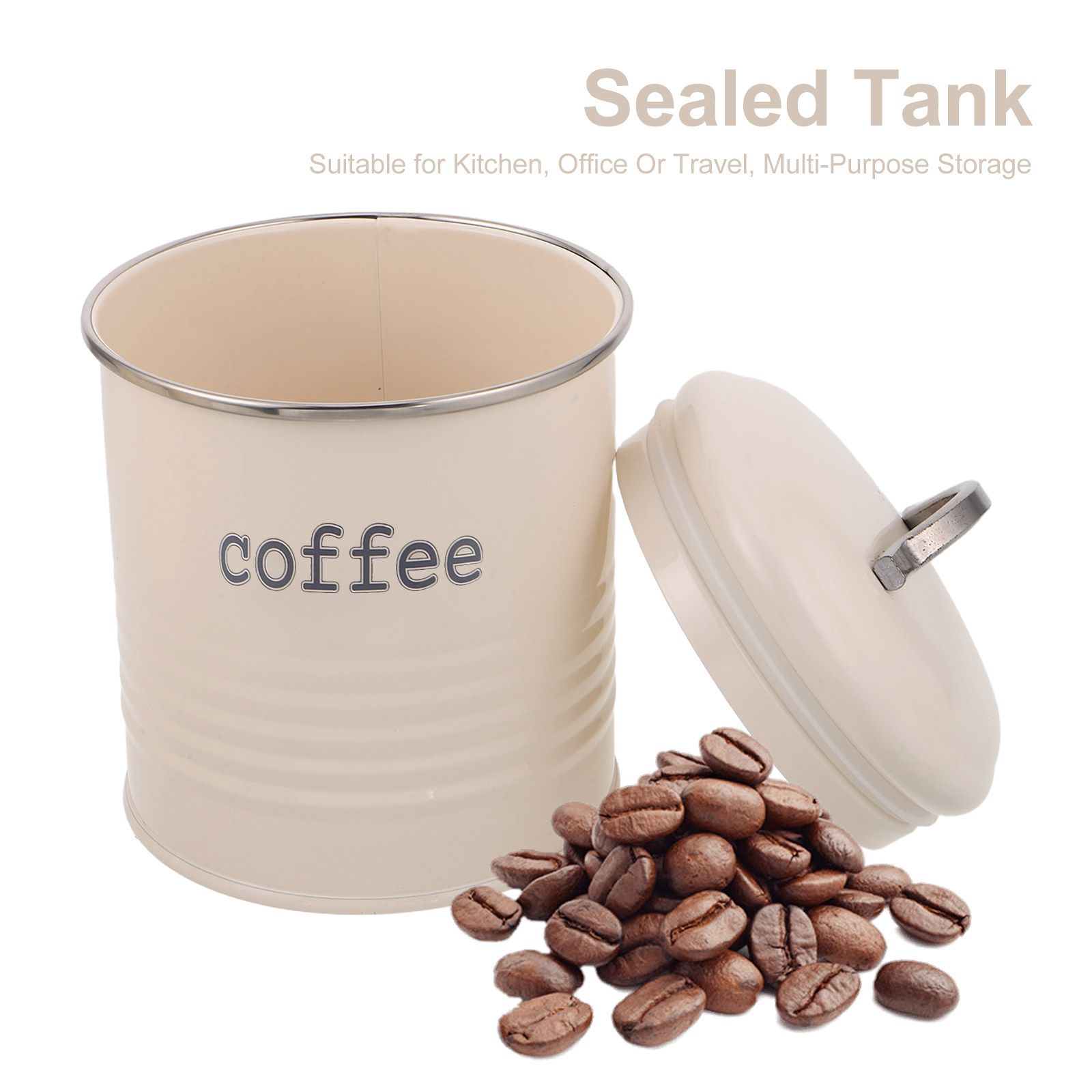 3Pcs Sealed Coffee Bean Contai - огляд і ціна Coffee Tea Sugar Canisters
